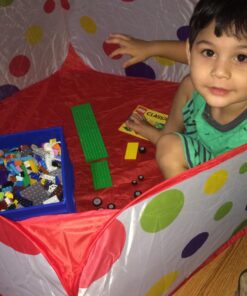 KUUQA Kids Ball Pit Pool Play Tent with Zippered Storage Bag for Toddlers, Pets 3.28Ft (Balls not Included) Red 42 71sWNJIjhSL