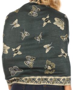 Alternative view of Sakkas Liua Long Wide Woven Patterned Design Multi Colored Pashmina Shawl/Scarf One Size Regular Aqua