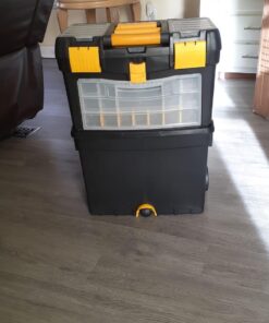 Rolling Tool Box with Wheels, Foldable Comfort Handle, and Removable Top – Toolbox Organizers and Storage by Stalwart 64 71sXKE05YNL