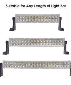 Eyourlife LED Light Bar Side Mounting Brackets with Rubber Pads, Universal Fit Metal Side Brackets Kit with Bolts, Sturdy Light Mounting Replacement for Rigid or Curve Light Bars for Jeep Truck & SUV 17 71sXP7OxQsL
