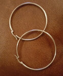 Amazon Essentials Stainless Steel Rounded Tube Hoop Earrings (50mm) 50 mm 27 71sXqdks81L