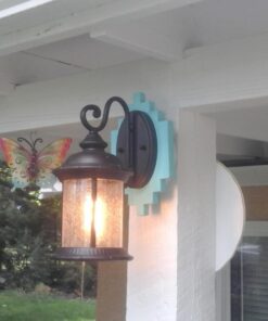 Westinghouse Lighting 6230600 New Haven One-Light Exterior Wall Lantern on Steel with Clear Seeded Glass, Black,Oil Rubbed Bronze Finish, (1 Pack) 29 71sYrggcr0L