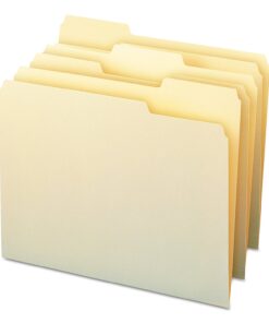 Smead File Folder, 1/3-Cut Tab, Letter Size, Manila , Assorted Positions, 100 Per Box (10330) 13 71sZJh8T2fL