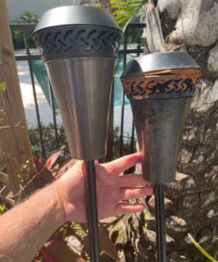 TIKI Brand Island King Outdoor TIKI Torch for Backyard, Patio and Garden, Metal Brown - 65 Inch, 1120129 Gun Metal 33 71sZfORpcPL