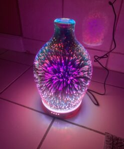 Porseme 280ml Essential Oil Diffuser 3D Glass Aromatherapy Ultrasonic Humidifier - Auto Shut-Off, Timer Setting, BPA Free for Home Hotel Yoga Leisure SPA Gift H1-280ml Vase 42 71sa4HdeEAL