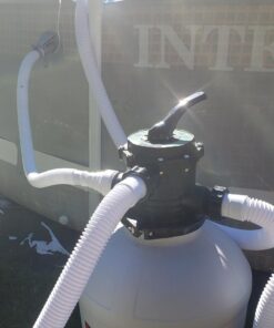 XtremepowerUS 3,100GPH Swimming Pool 16" Sand Filter 3/4 HP Pool Pump w/ Timer 15,000GAL Above Ground Pool Set 16" Sand Filter W/ Pump 41 71saWpHiu0L