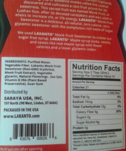 Lakanto Sugar Free Maple Syrup - Monk Fruit Sweetener, Keto Diet Friendly, Vegan, 1g Net Carbs, Pancakes, Waffles, Oatmeal, Coffee, Tea, Granola, Frosting, Marinade, Dressing (13 Fl Oz - Pack of 1) 13 Fl Oz (Pack of 1) 25 71saukmy1L