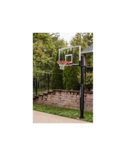 Silverback 54" and 60" In-Ground Basketball Systems with Adjustable-Height Tempered Glass Backboard and Pro-Style Breakaway Rim SB60 Basketball System 43 71sazYE9h6L