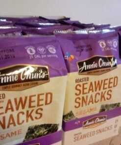 Annie Chun's - Roasted Seaweed Snacks, Sesame-Flavor, 0.35 oz, Keto, Vegan, Gluten-Free, Dairy Free, Light & Airy, Hearty & Delicious Snacks, 0.16-Oz (Pack of 12) 15 71sb1GJWcpL