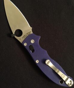 Spyderco Manix 2 Signature Knife with 3.37" CPM S110V Steel Blade and Durable Dark Blue G-10 Handle - PlainEdge - C101GPDBL2 40 71scUAcLNL