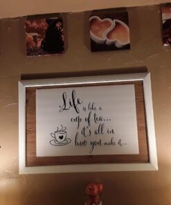 Coffee Cup Double Sided Visual Removable Wall Vinyl Sticker Decals Decor Art Bedroom Design Mural Black 15'' X 8'' 28 71sd9NkbpBL