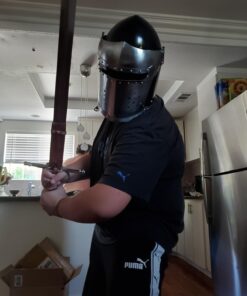 VTC Helmet New Black Barbuta Roman Gladiator Armor Helmet, Adult 72 cm inner circumference 18 71sdLXbpXBL