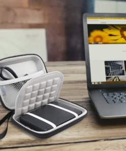 Lacdo Hard Drive Carrying Case for Seagate Portable Expansion Seagate Backup Plus Slim One Touch 1TB 2TB 3TB 4TB 5TB Portable External Hard Drive USB 3.0 2.5 Inch HDD EVA Shockproof Travel Bag, Black 38 71seFThgH3L 1