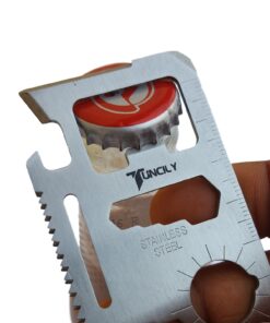 Survival Credit Card Multitool by Tuncily (Silver) - 11 in 1 Wallet Multipurpose Tool, Bottle Opener, Everyday Utility Tactical Multi Tool, Christmas Gifts Stocking Stuffers for Men 10 71seMIpAaoL