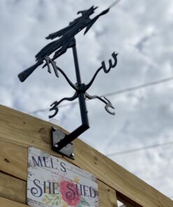 Whitehall Products Flying Witch Garden Weathervane, Black 36 71sez1dluL