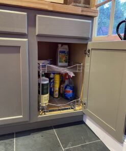 LYNK PROFESSIONAL® Pull Out Cabinet Organizer (2 Tier) Slide Out Drawers for Kitchen Cabinets - 14" D x 18" W - Sliding Pantry Shelves - Roll Out Shelf for Pots, Pans - Lifetime Ltd Warranty – Chrome 14x18 Dbl Chrome 14 71sfgdBxIIL