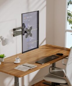 WALI TV Wall Mount Articulating LCD Monitor Full Motion 15 inch Extension Arm Tilt Swivel for Most 13 to 32 inch LED TV Flat Panel Screen with Mounting Holes up to 100x100mm (1330LM), Black 32 71sfssWg8rL