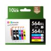 GPC Image Compatible Ink Cartridge Replacement for HP 564XL 564 XL ink use with DeskJet 3520 3522 Officejet 4620 Photosmart 5520 6510 6515 6520 7520 7525 D7560 Printer (Black Cyan Magenta Yellow, 10P) 12 71sg1fWtWAL