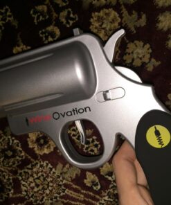 WineOvation Electric Gun Wine Opener (Silver) - Open your Wine Bottle fast and without hassle - Best Electronic Automatic Corkscrew for Gun Enthusiasts and Wine Lovers - Rechargeable Battery Operated a_Wine Gun Silver 49 71sgZR7deEL