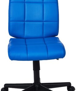 Flash Furniture Clayton Mid-Back Blue Quilted Vinyl Swivel Task Office Chair with Arms 22 71sh2Z7ZUL