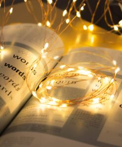 2 Pack 100 LED 8 Modes Copper Wire Waterproof Solar Fairy String Lights,Warm White 2 Pack-100 LED 23 71shYpAb7YL