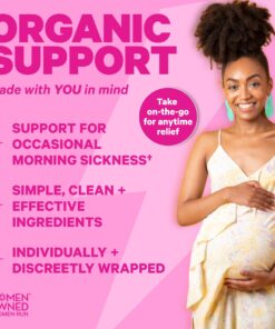 Alternative view of Pink Stork Morning Sickness Sweets, Organic Mango Ginger Candy with Vitamin B6 for Morning Sickness Support and Occasional Motion Sickness, Pregnancy Must Haves - 30 Wrapped Drops