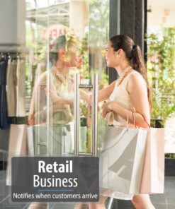 Fosmon WaveLink Wireless Door Chime with 500 Feet Range, 58 Tunes, 5 Volume Levels & LED Indicators for Home/Business/Office (1 Receiver + 1 Sensor) 1 Receiver + 1 Door Sensor Transmitter 29 71shZs21oJL