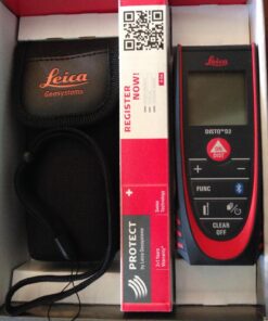 Leica 838725 DISTO D2 New 330ft Laser Distance Measure with Bluetooth 4.0, Black/Red, 1.7 x 1 x 4.6 inches 43 71si2XWR 6L