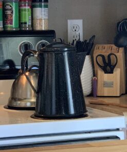 Granite Ware 3 Qt Coffee Boiler. Enameled Steel 12 cups capacity. Perfect for camping, Heat Coffee, Tea and Water directly on stove or fire. 49 71si8Llh6DL