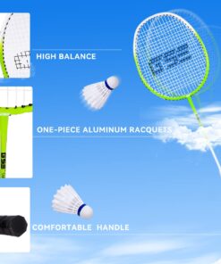 Alternative view of GSE Outdoor Portable Badminton Complete Net Set for Backyard Lawn, Beach, Park with Family & Friends. Including Badminton Net System, 4 Badminton Rackets, 3 Shuttlecocks and Carrying Bag Professional Badminton Set