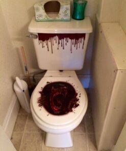 Amscan Halloween Zombie Scream Dripping Blood Toilet Topper Scene Setter Decoration Grabber Vinyl Cover 1 21 71sikypDVCL