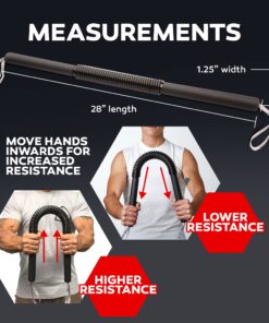 Python Power Twister Bar - Upper Body Exercise for Chest, Shoulder, Forearm, Bicep and Arm Strengthening Workout Equipment by Core Prodigy 45-110 lb 23 71sjFgeSNHL