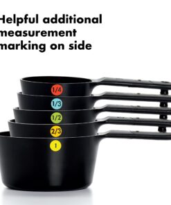OXO Good Grips 6- Piece Plastic Measuring Cups, Black 14 71sjzBJYU1L