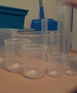 APLANET Plastic Graduated Cylinders and Beakers, 10ml, 25ml, 50ml, 100ml Cylinders with 50ml, 100ml, 250ml, 500ml, 1000ml Beakers and 1 Tube Brush, Ideal for Home and School Science Lab 43 71skTuG4efL