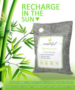 Activated Bamboo Charcoal Odor Absorber for Home, Nature Fresh Air Purifier Bags for Strong Odor Room Car and Shoes, Closet Freshener for Clothes 8 Packs 21 71sl8C9WCuL