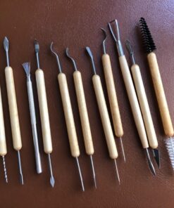 Darice 11-Piece Clay Tools Set from Studio 71 – Metal Tipped Clay Sculpting Tools with Wood Handles, Ideal for Cleaning and Creating Decorative Effects on Clay Surfaces 41 71slFkKTRKL