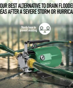 SumpMarine Water Transfer Pump, 115V 330 Gallon Per Hour - Portable Electric Utility Pump with 6' Water Hose Kit - To Remove Water From Garden, Hot Tub, Rain Barrel, Pool, Ponds, Aquariums, and More Pump Without Switch 23 71slHM 8kUL