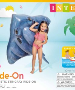 Intex Stingray Ride-On, 74" X 57", for Ages 3+ Gray 27 71slpTIkLBL
