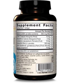 Jarrow Formulas CarotenAll - 60 Softgels - Supplement Provides Seven Major Carotenoids Found in Fruits & Vegetables to Support Cardiovascular & Vision Health - Up to 60 Servings 60 Count (Pack of 1) 21 71smcwy2wsL