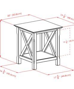 Winsome Xola 20W x 19.13-Inch D End Table, Cappuccino (40420) 24 71sn2kcblTS