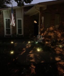 Biling Solar Ground Lights, Solar Disk Lights (8 LEDs /4 Pack) Outdoor Waterproof Solar Garden Lights for Pathway Outdoor in-Ground Lawn Yard Deck Patio Walkway - Warm White 38 71soskhpj8L