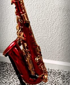 Glory Red/Silver keys E Flat Alto Saxophone with 11reeds,8 Pads cushions,case,carekit 25 71sp0asoleL