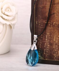 SAO Sword Art Online Yui's Heart Pendant Necklace for Asuna Yuuki cosplay - Black/Blue Crystal 8 71sqydhxwjL