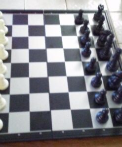 Yellow Mountain Imports Medium 2-in-1 Travel Magnetic Chess & Checkers Board Game Set - 12.5 Inches - Portable, Folding & Travel Perfect 62 71ssFZlO5ZL