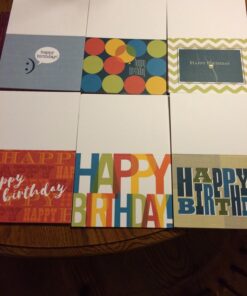 Canopy Street Snappy Birthday Cards / 36 Note Cards And Envelopes / 6 Colorful Birthday Designs / 4 5/8" x 6 1/4" Birthday Greeting Cards With Blank Inside 31 71stX9x8EL