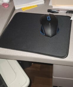 Gimnor 3 Pack Standard Mouse Pad with Stitched Edges, Comfortable Mouse Mat Pad, Non-Slip Rubber Base Mousepad for All Types of Mouse Laptop Computer PC 10.3 x 8.3 inches Black 19 71sttY2L