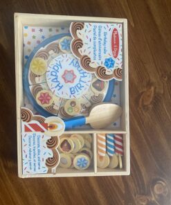 Melissa & Doug Birthday Party Cake - Wooden Play Food With Mix-n-Match Toppings and 7 Candles 35 71stw0l9BL