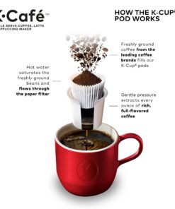 Keurig K-Cafe Single Serve K-Cup Coffee, Latte and Cappuccino Maker, Dark Charcoal 48 71su sIZbNL