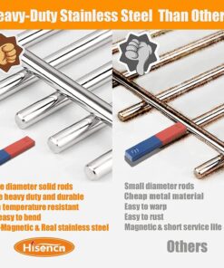 Hisencn Stainless Steel Cooking Grids Grates Grill Grid Replacement for Thermos Grill Parts 461252605, Kirkland Front Avenue 463230703, Charbroil 463261306, Kenmore, Master Chef, BBQ Pro, 16 5/8 inch 13 71su7eAKvdL