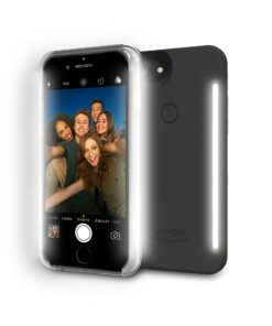LuMee Duo Phone Case, Black Matte | Front & Back LED Lighting, Variable Dimmer | Shock Absorption, Bumper Case, Selfie Phone Case | iPhone 8 / iPhone 7 / iPhone 6s / iPhone 6 (LD-IP7-BLK) 10 71suD RKScL